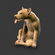 Sculpture CHIEN ASSIS de la Galerie Mermoz