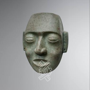 Masque humain maya de la Galerie Mermoz