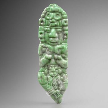 PLAQUE PECTORALE - jadeite - Maya - Mexique - Art Précolombien de la Galerie Mermoz